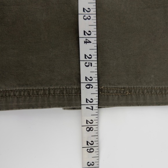 XXI Los Angeles Olive Green Military Long Sleeve Button Up Shirt Women's Small - Picture 7 of 8